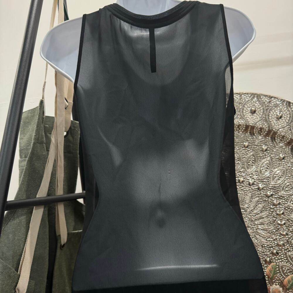Karen Millen White Lace Tank Top Size 2 Romantic Sheer Black - Picture 7 of 10